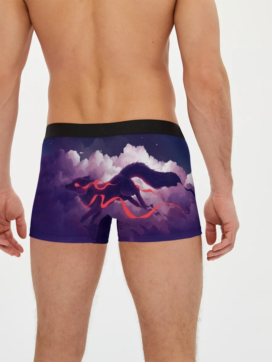 Мужские трусы боксеры / Лиса бежит по облакам