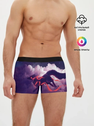Мужские трусы боксеры / Лиса бежит по облакам