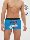 Мужские трусы боксеры / Initial D машина на голубом фоне