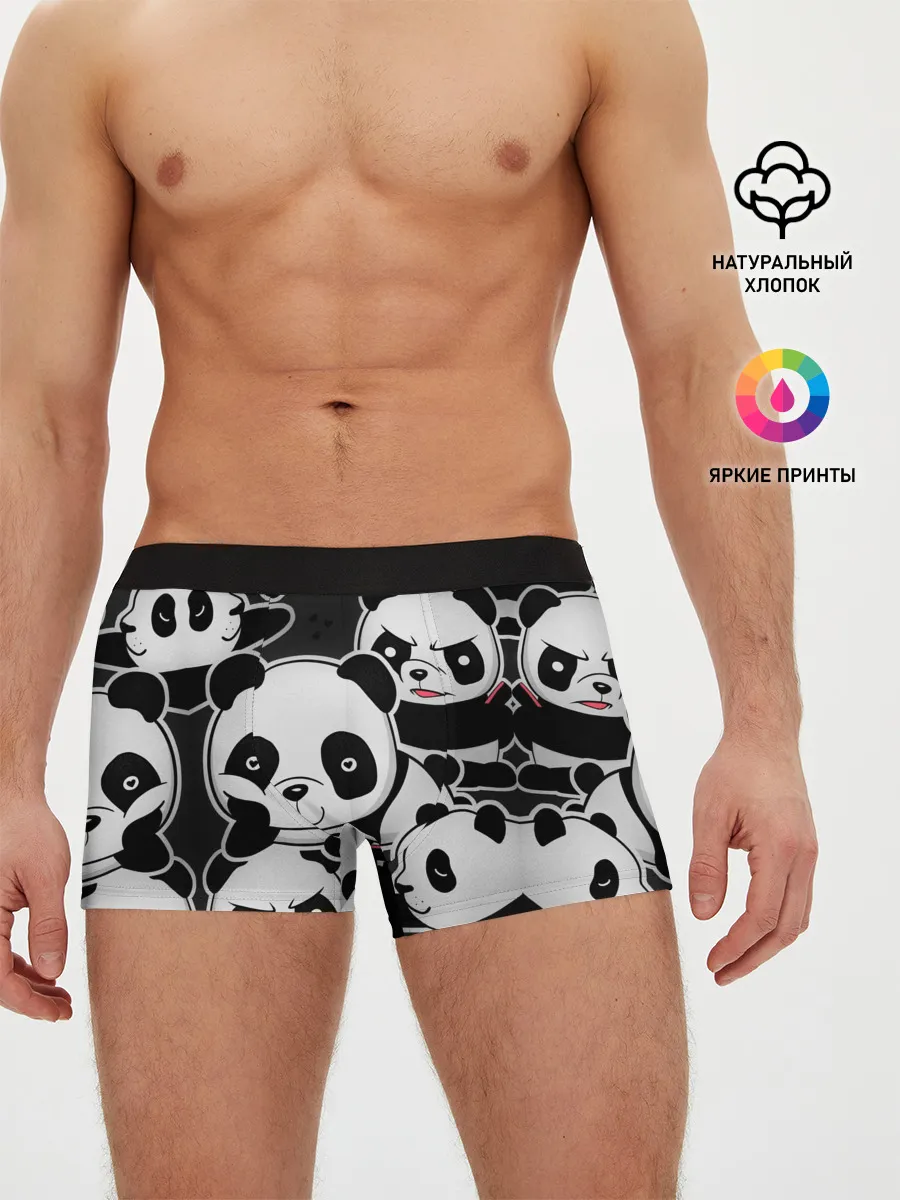 Мужские трусы боксеры / Смешные панды