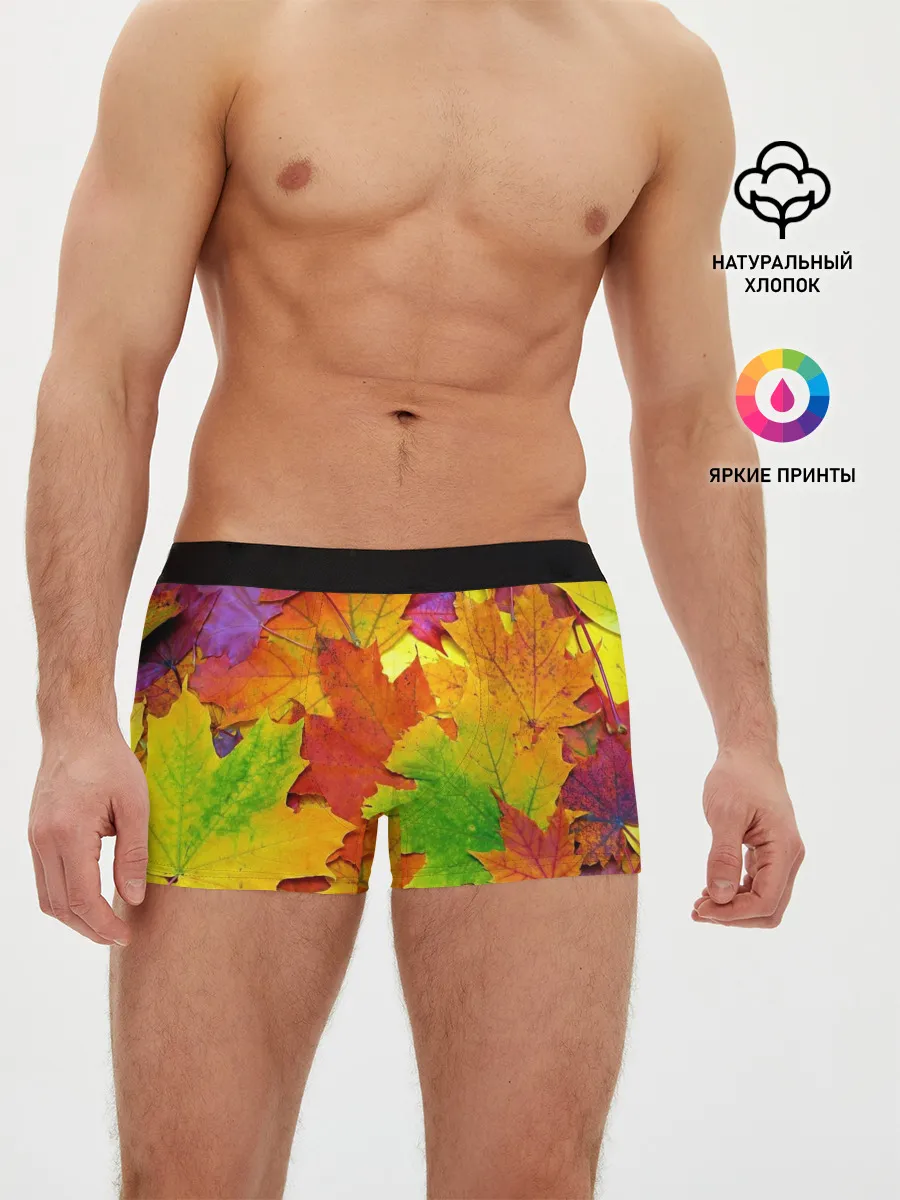 Мужские трусы боксеры / Осенние листья