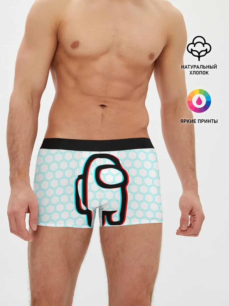 Мужские трусы боксеры / AMONG US / АМОНГ АС