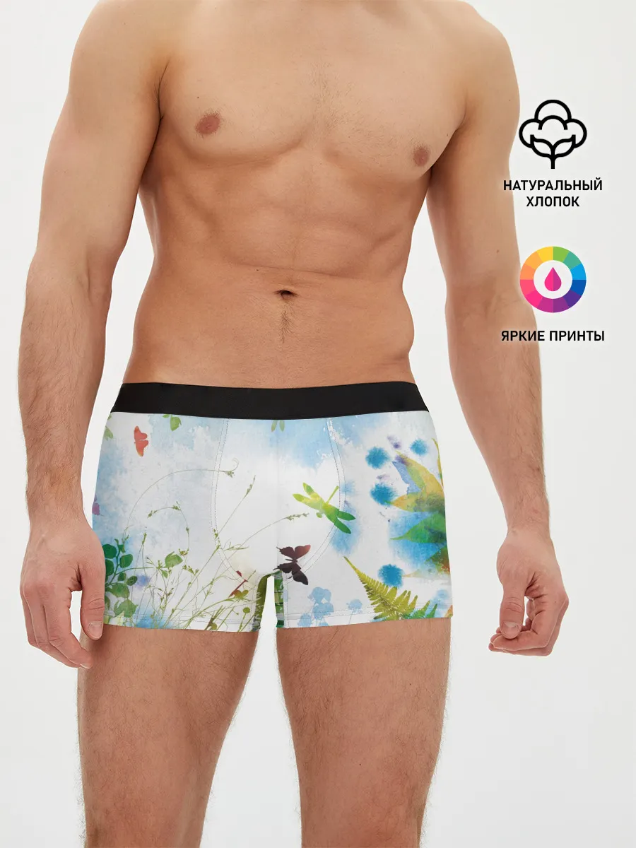 Мужские трусы боксеры / Summer акварель