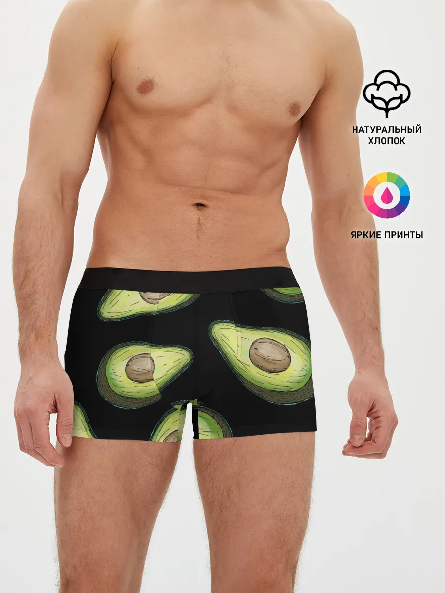 Мужские трусы боксеры / Авокадо