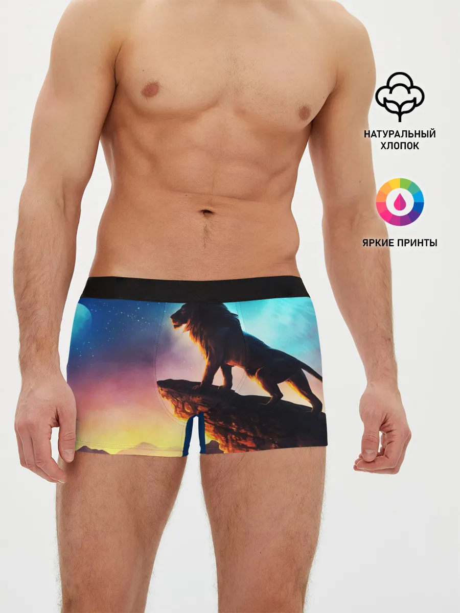 Мужские трусы боксеры / Лев