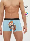 Мужские трусы боксеры / Хината на синем фоне
