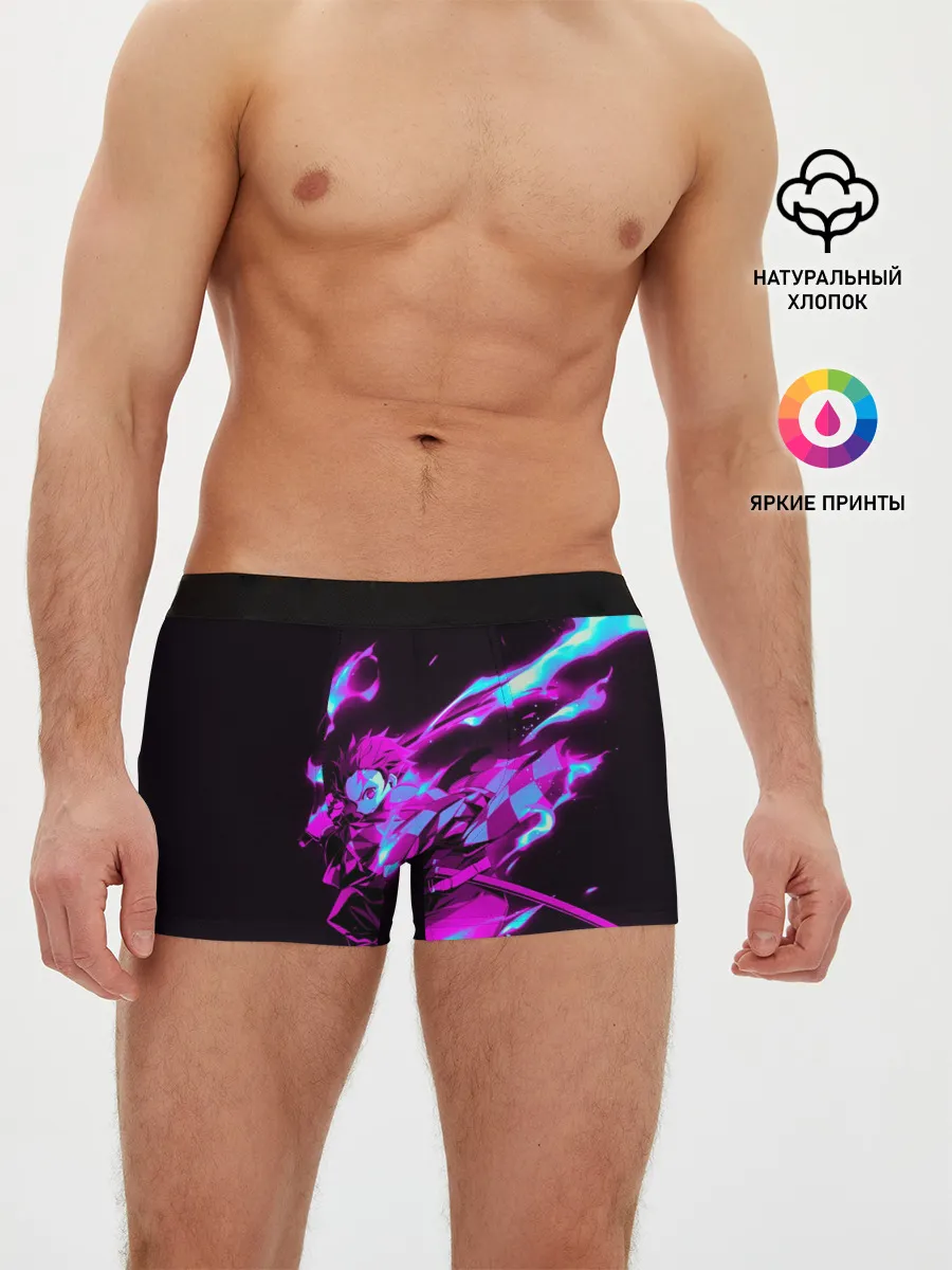 Мужские трусы боксеры / НЕОНОВЫЙ ТАНДЖИРО