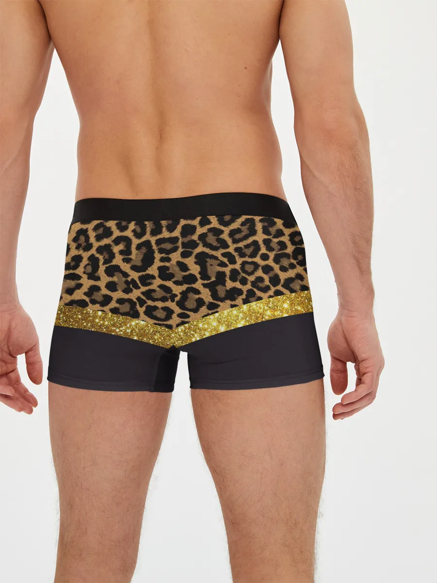 Мужские трусы боксеры / Леопардовый принт