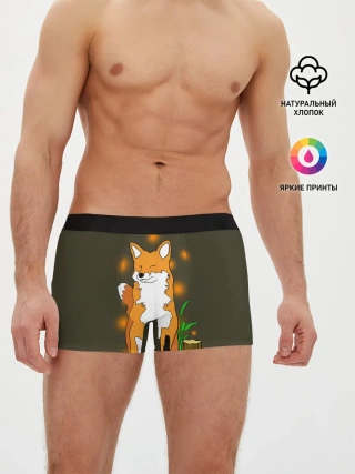 Мужские трусы боксеры / Лиса в лесу