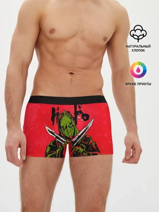 Мужские трусы боксеры / зеленый Кайман