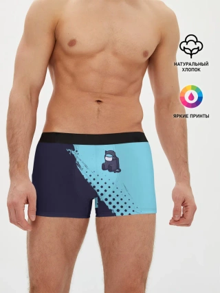 Мужские трусы боксеры / AMONG US - Черный Котик