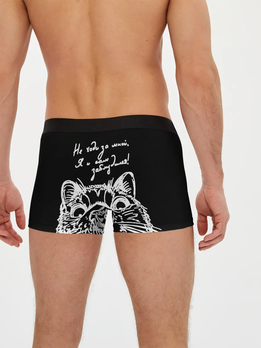 Мужские трусы боксеры / Говорящий котик
