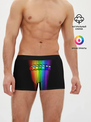 Мужские трусы боксеры / AMONG US - РАДУГА