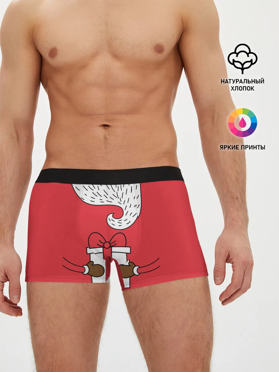 Мужские трусы боксеры / Дед мороз