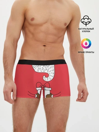 Мужские трусы боксеры / Дед мороз