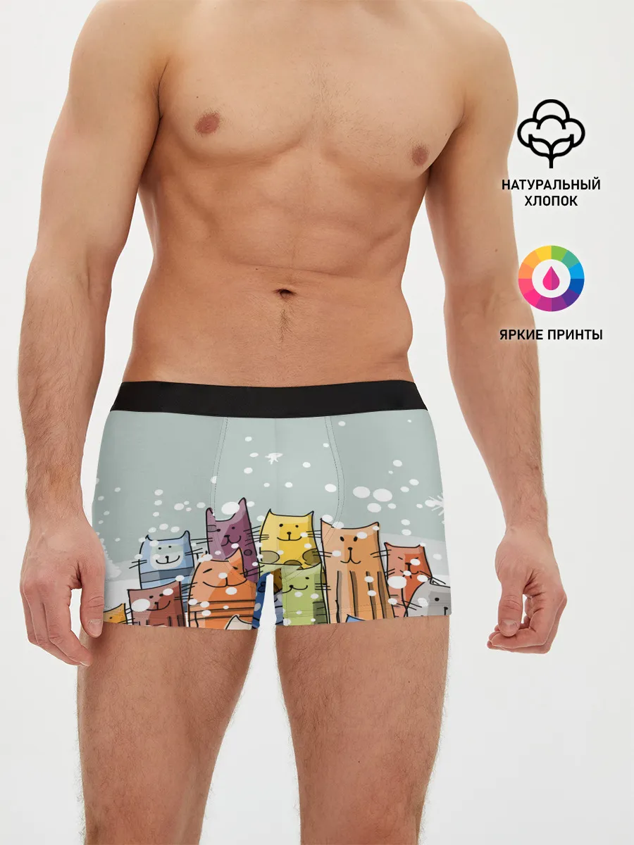 Мужские трусы боксеры / Котики