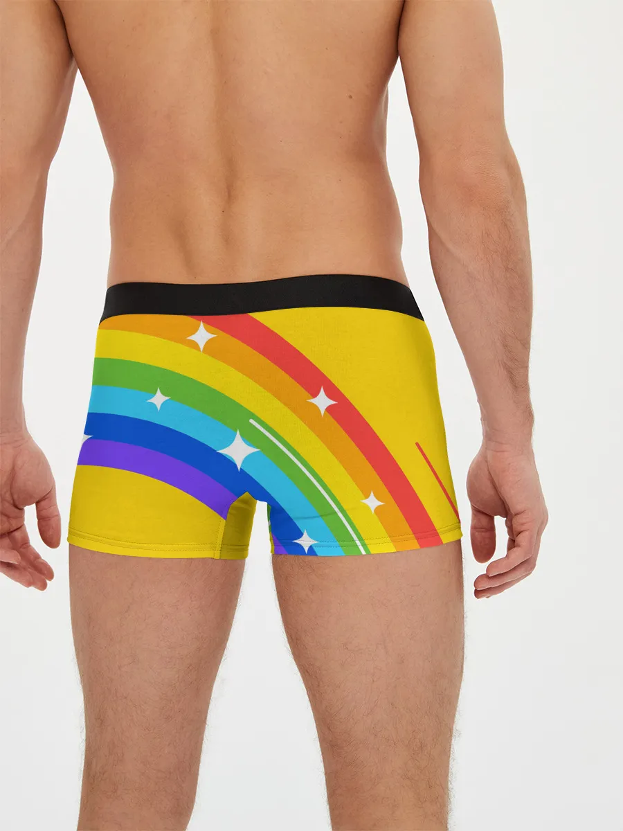 Мужские трусы боксеры / AMONG US - Радужный