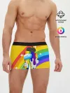 Мужские трусы боксеры / AMONG US - Радужный
