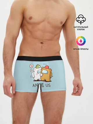 Мужские трусы боксеры / AMONG US - LOVE