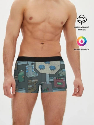 Мужские трусы боксеры / AMONG US - КАРТА
