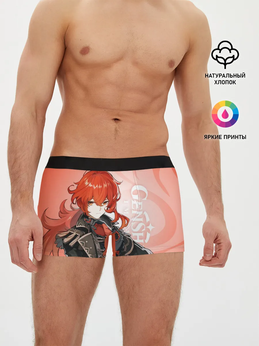 Мужские трусы боксеры / GENSHIN IMPACT, ДИЛЮК