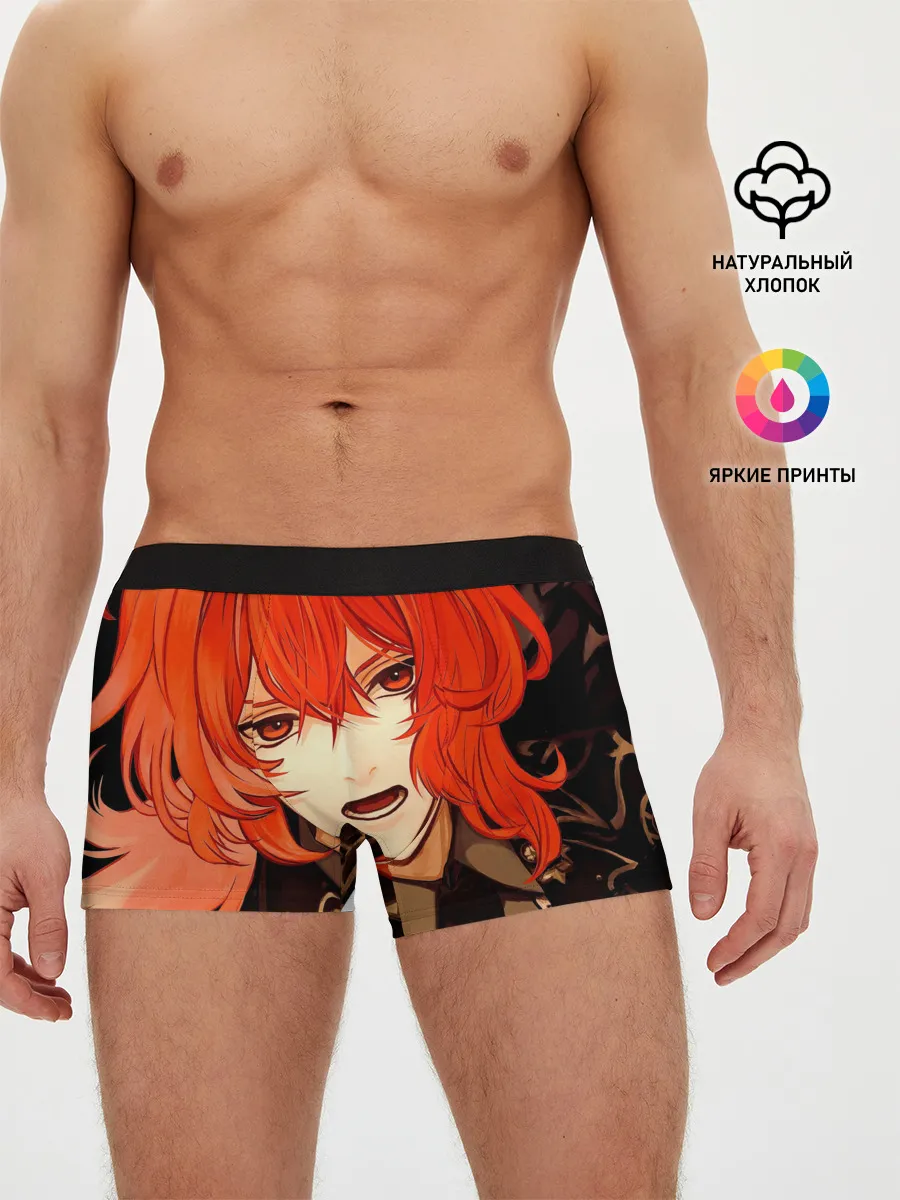 Мужские трусы боксеры / GENSHIN IMPACT DILUC
