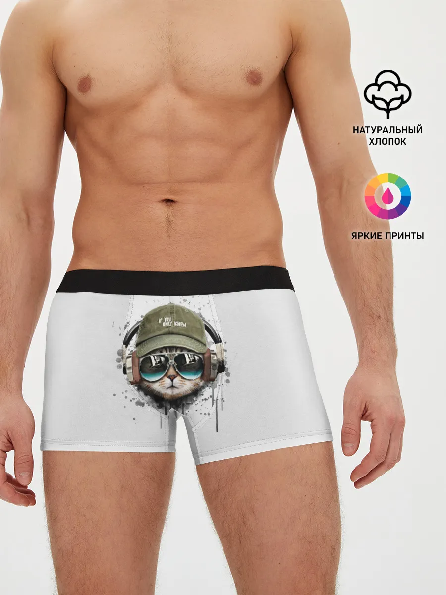Мужские трусы боксеры / Крутой кот