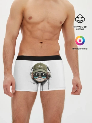 Мужские трусы боксеры / Крутой кот
