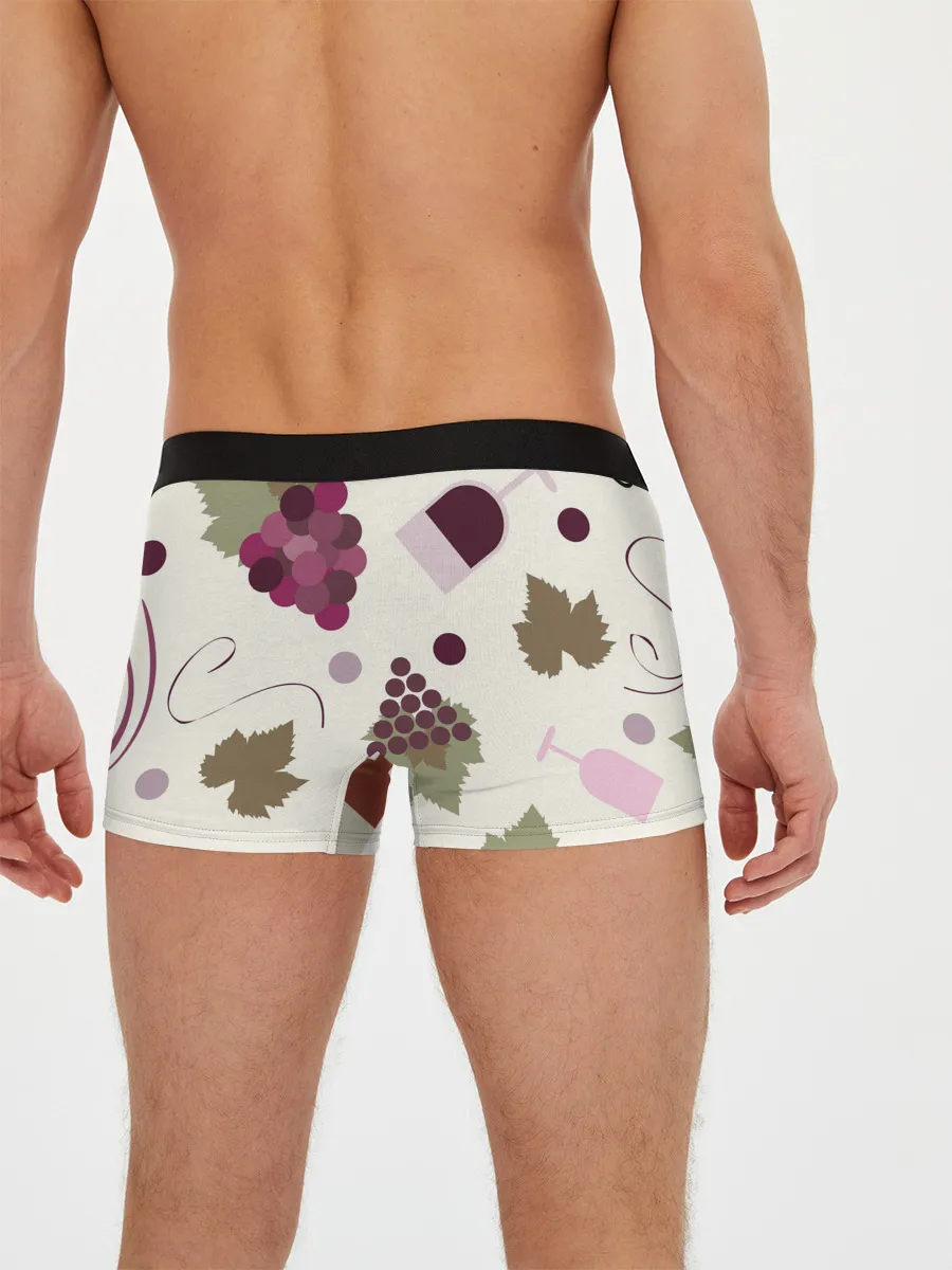Мужские трусы боксеры / Виноград и винишко