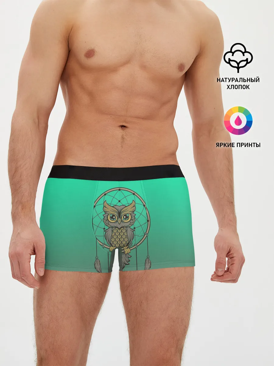 Мужские трусы боксеры / сова ловец снов