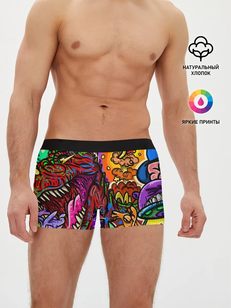 Мужские трусы боксеры / Динозавр