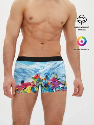 Мужские трусы боксеры / Палитра сноуборд
