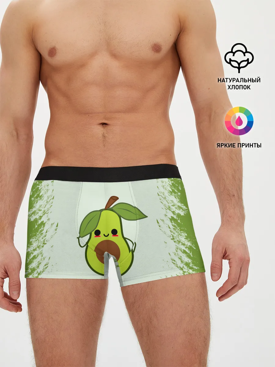Мужские трусы боксеры / Авокадо