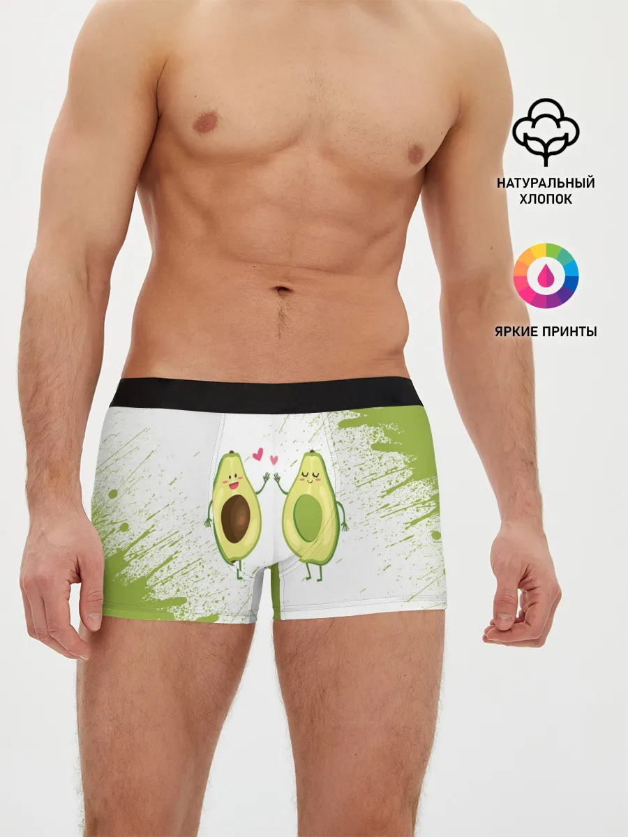 Мужские трусы боксеры / Авокадо