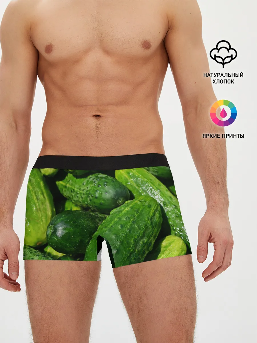 Мужские трусы боксеры / Огурцы