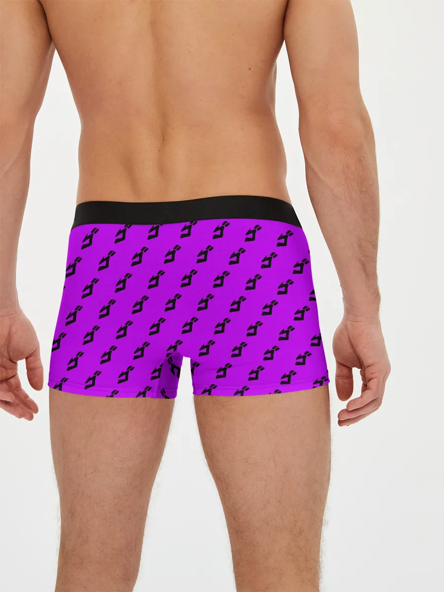 Мужские трусы боксеры / Джоджо фиолетовый паттерн