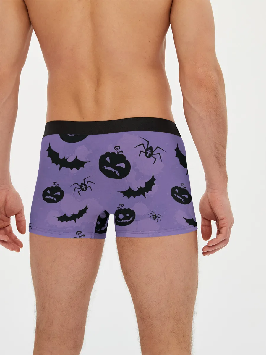 Мужские трусы боксеры / Фиолетовый хэллоуин