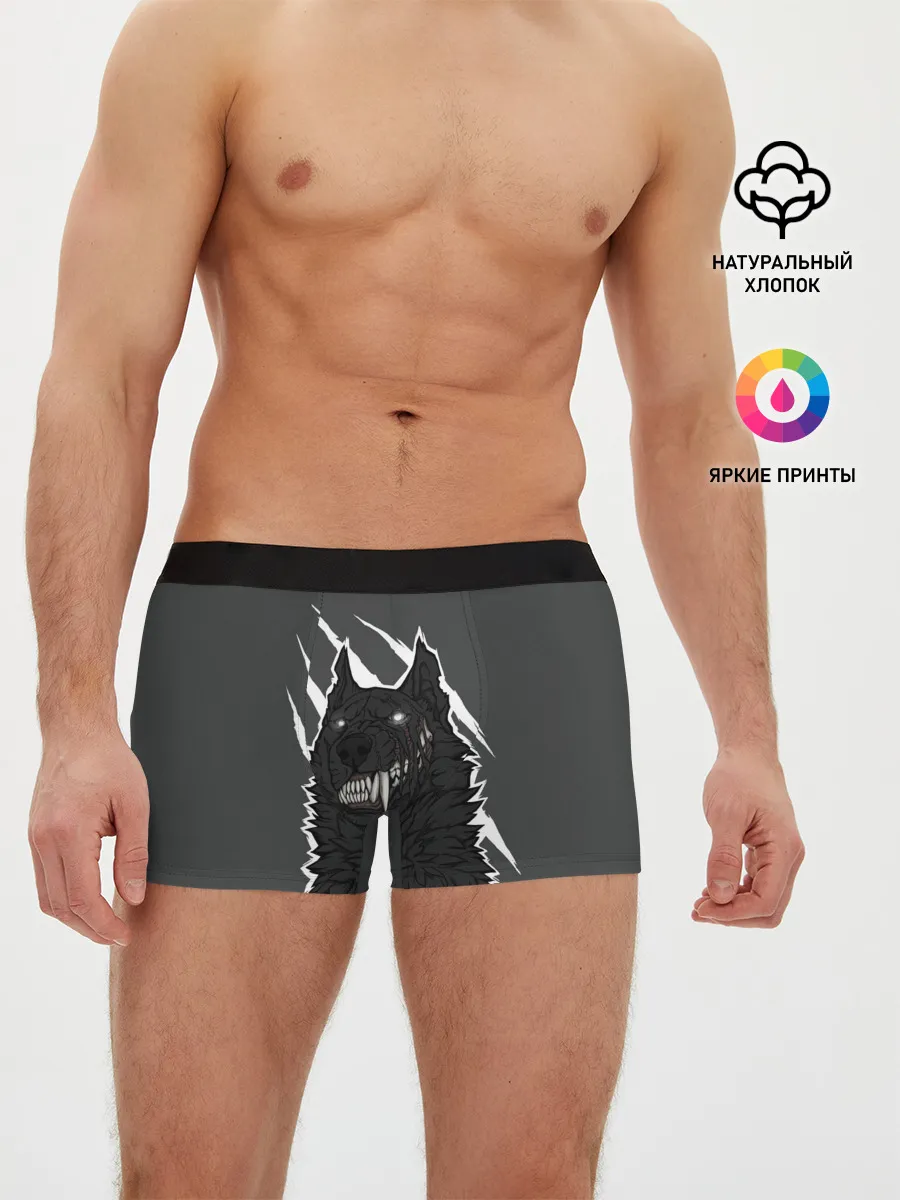 Мужские трусы боксеры / Волк