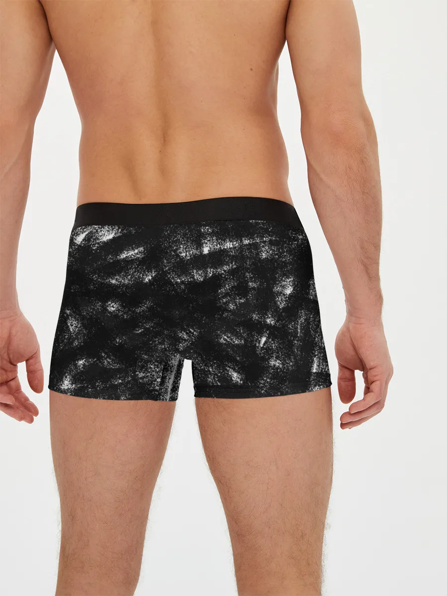 Мужские трусы боксеры / Чёpнo-бeлый