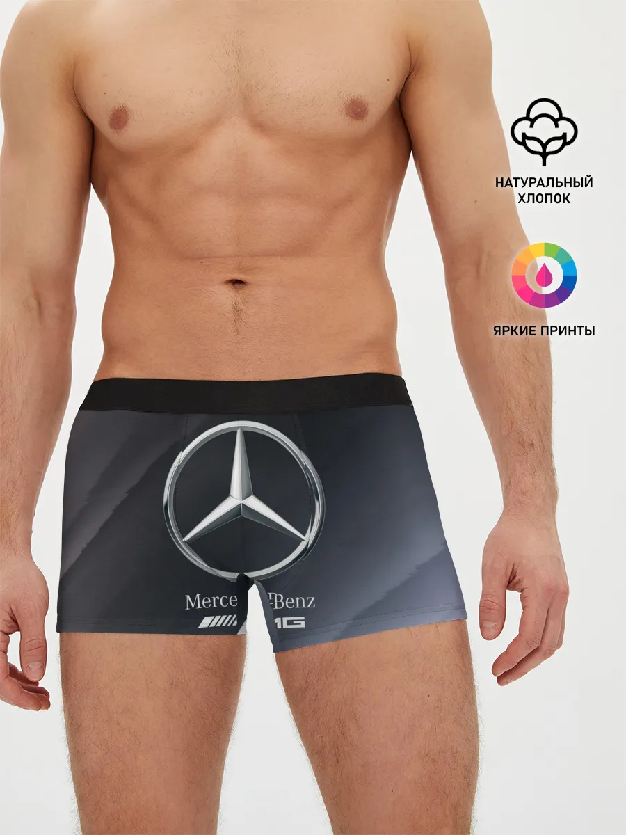 Мужские трусы боксеры / MERCEDES / МЕРСЕДЕС