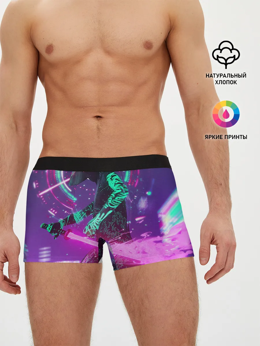 Мужские трусы боксеры / Неоновый Самурай