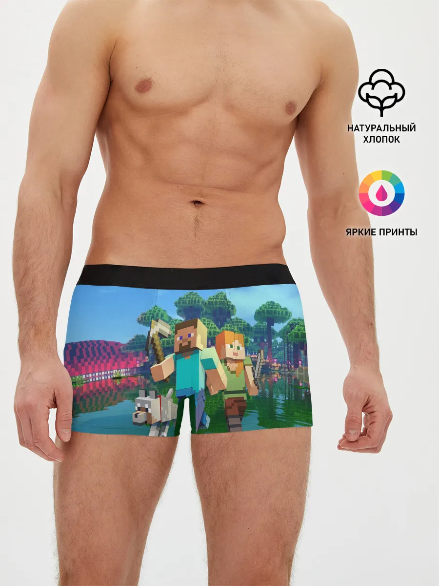 Мужские трусы боксеры / minecraft