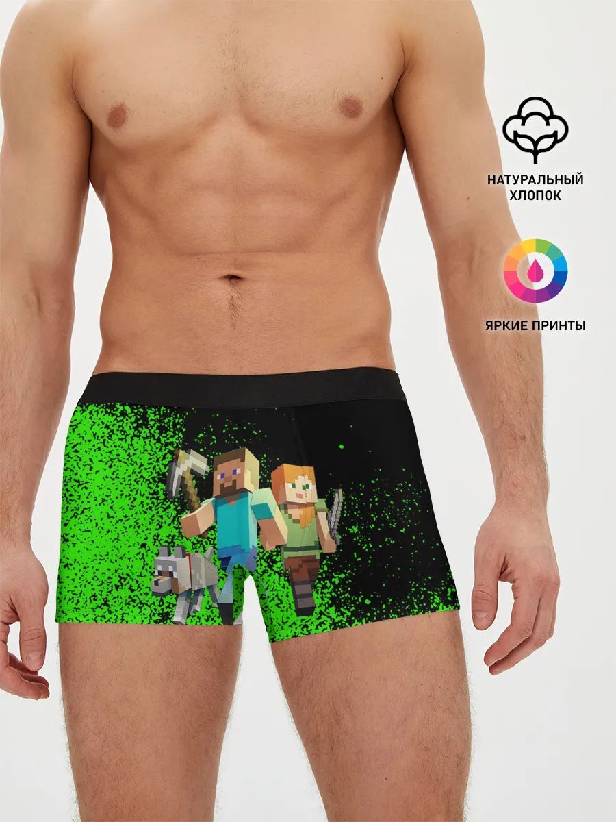 Мужские трусы боксеры / minecraft