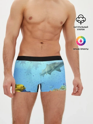 Мужские трусы боксеры / акулы