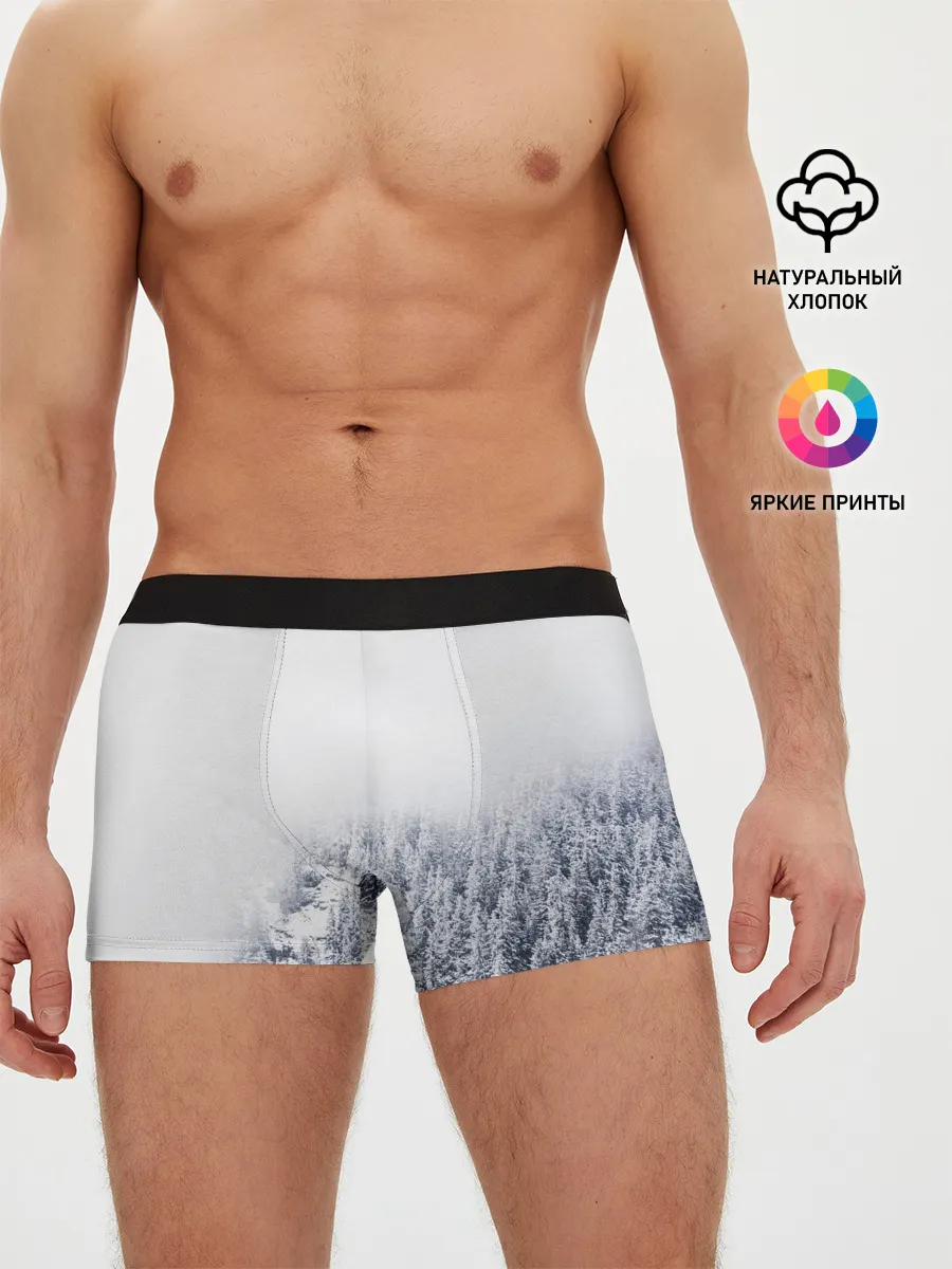 Мужские трусы боксеры / зимний лес