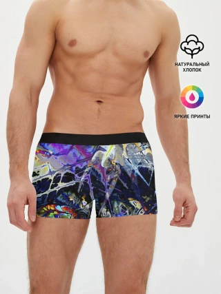 Мужские трусы боксеры / Gasoline stains abstraction