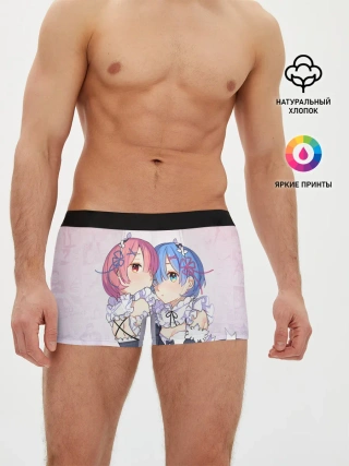 Мужские трусы боксеры / Re:Zero, Рам и Рем
