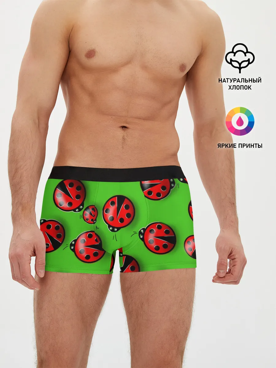 Мужские трусы боксеры / Божьи коровки