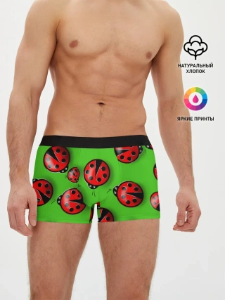Мужские трусы боксеры / Божьи коровки