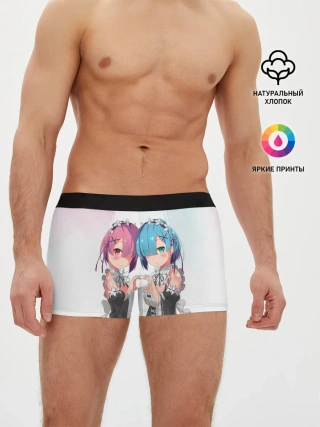 Мужские трусы боксеры / Re:Zero, Рам и Рем